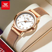 Cargar imagen en el visor de la galería, Reloj de Mujer en acero inoxidable (luminoso y resistente al agua)

